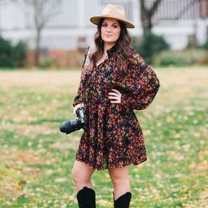 Fall floral dress
